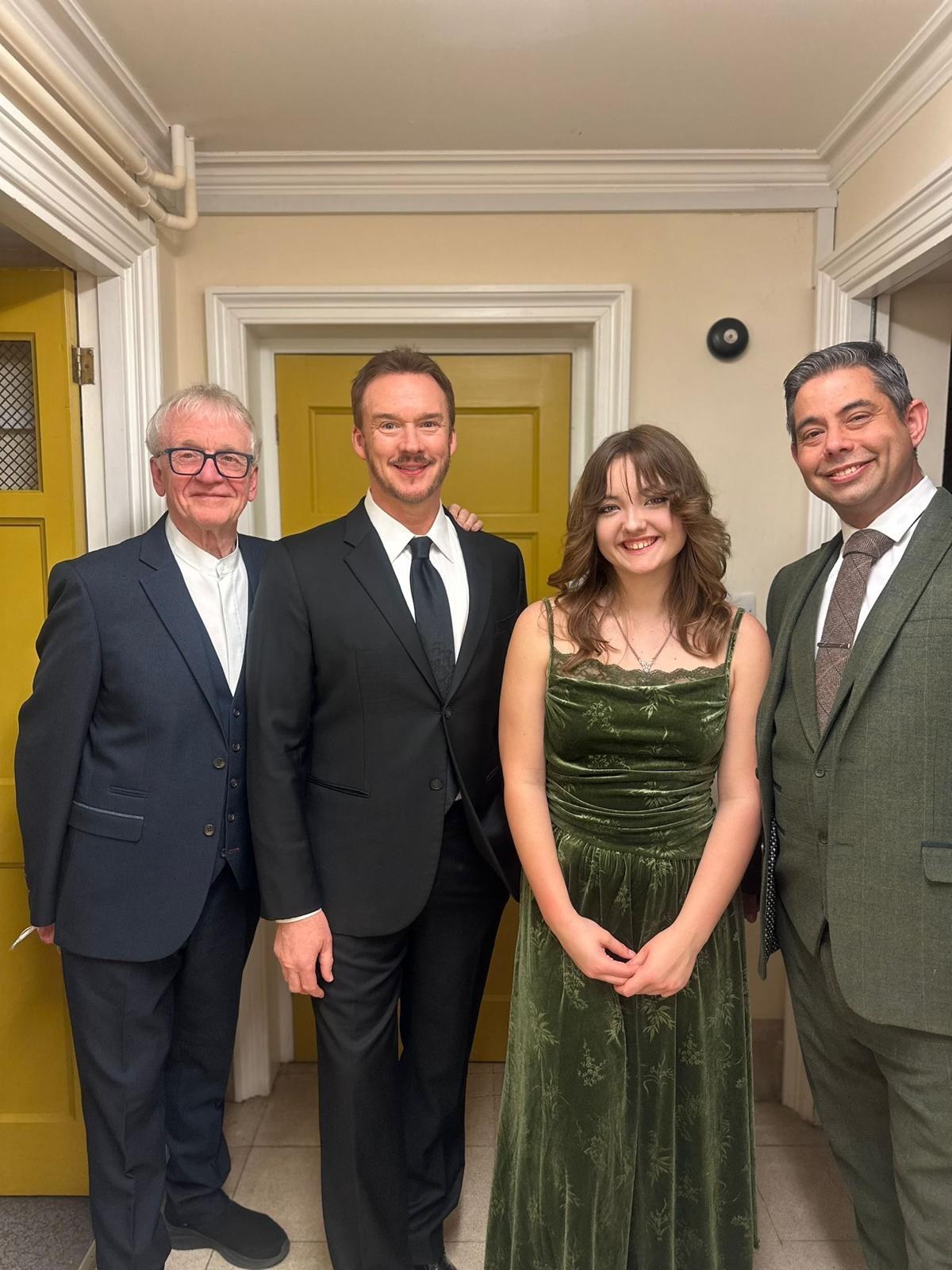James Taylor, Eva-May Menzies, Russell Watson and Mike Moran at Derby Cathedral