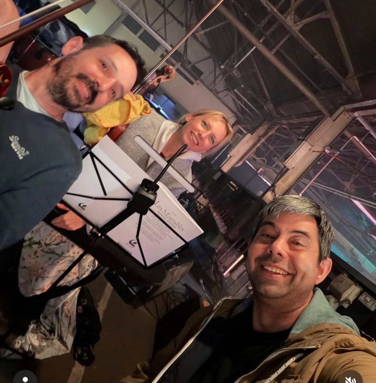 James Taylor rehearsing with Easy Street Theatre Company musicians