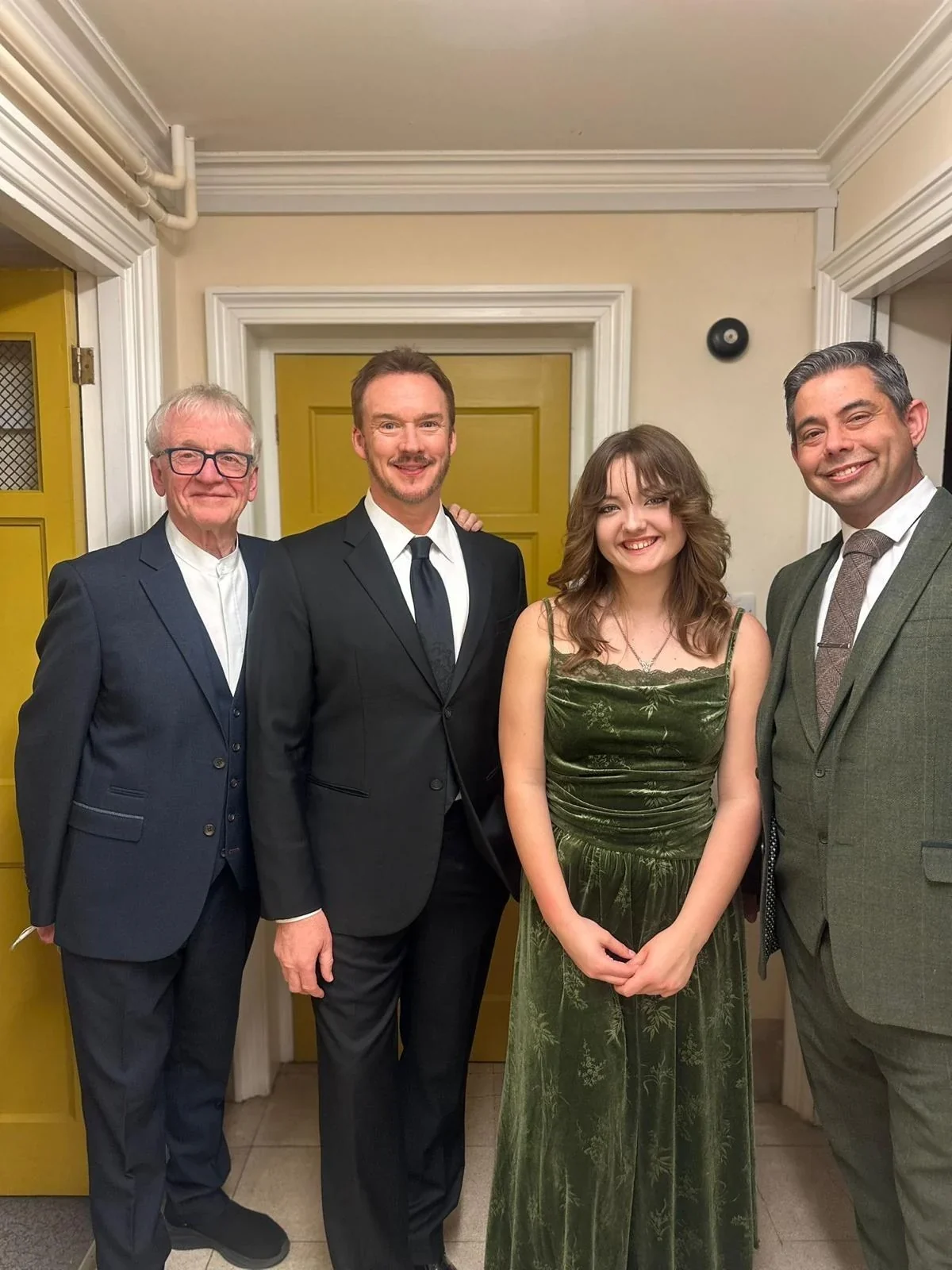 James Taylor with fellow performers at a special event