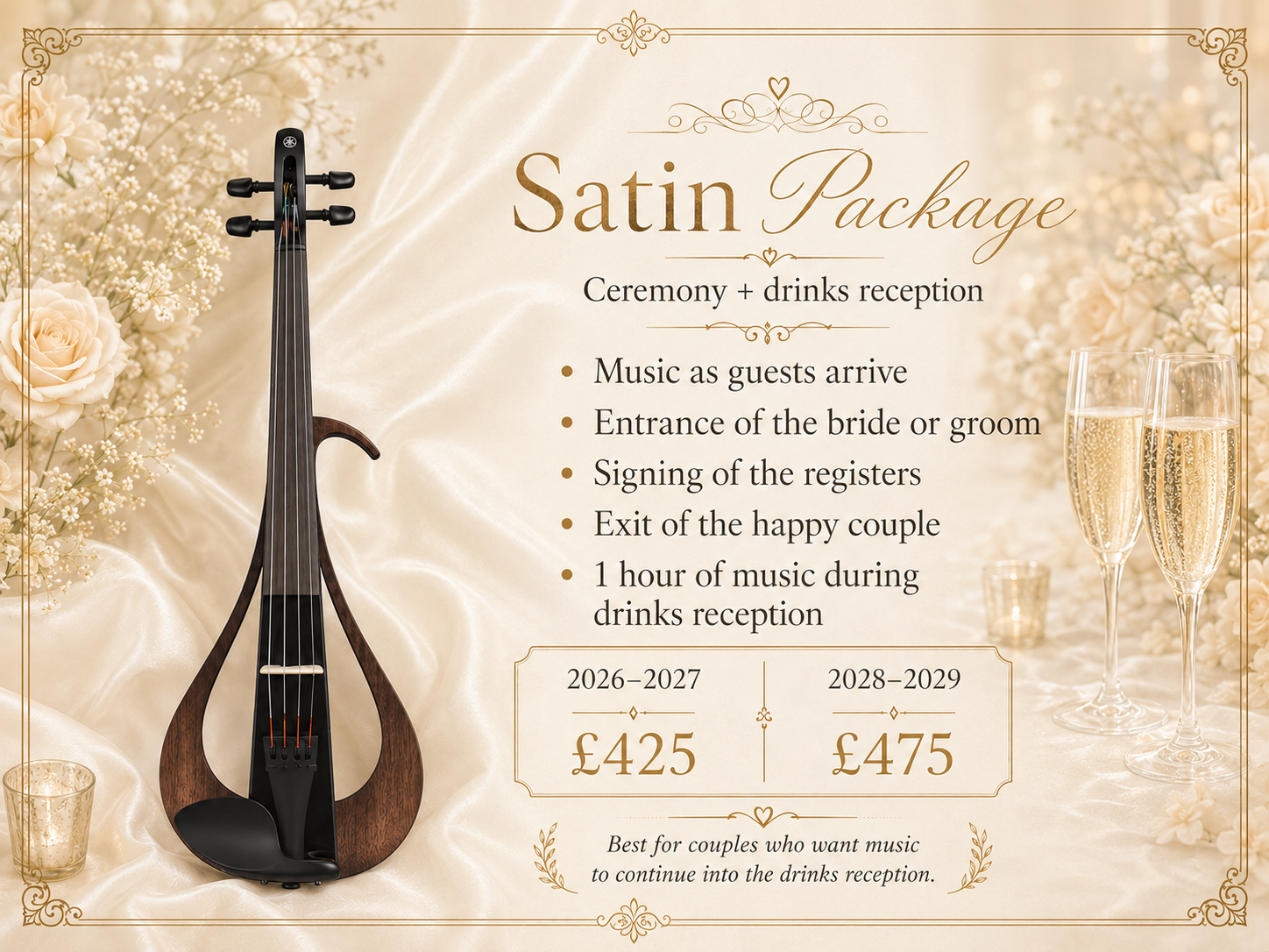 Satin wedding package