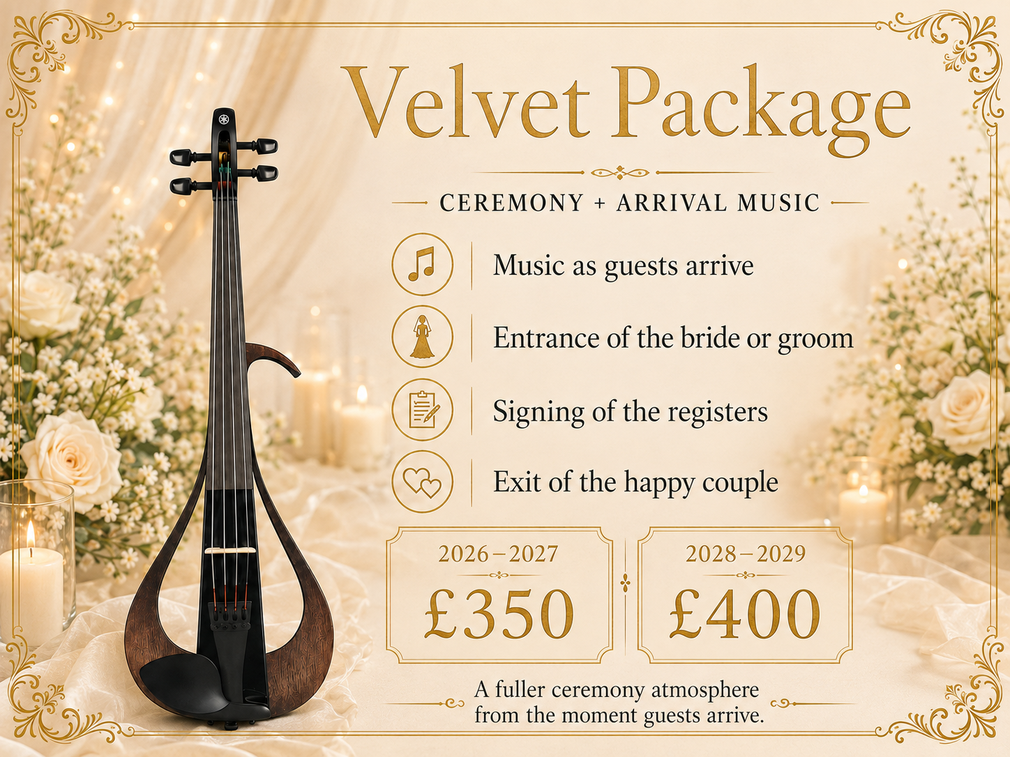 Velvet wedding package
